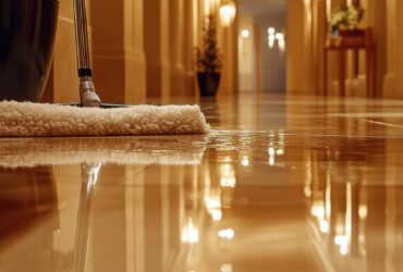 11092255 54 3. A person mopping a shiny tile floor in a spacious hallway, with the mop gliding through the soapy water as streak-free tiles reflect the surroundings --ar 16:9 --style raw --stylize 250 --v 6.1 Job ID: 61638783-957a-4f57-bde7-4ff1131e29d5